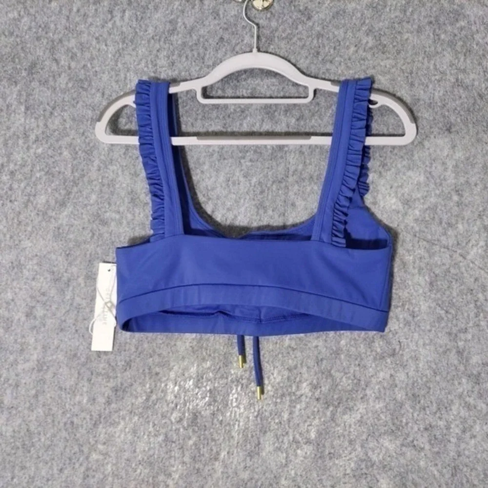 Celestine Sports Bra‎ L Blue Athleisure Strappy Support Active Training Bralette - Picture 7 of 10